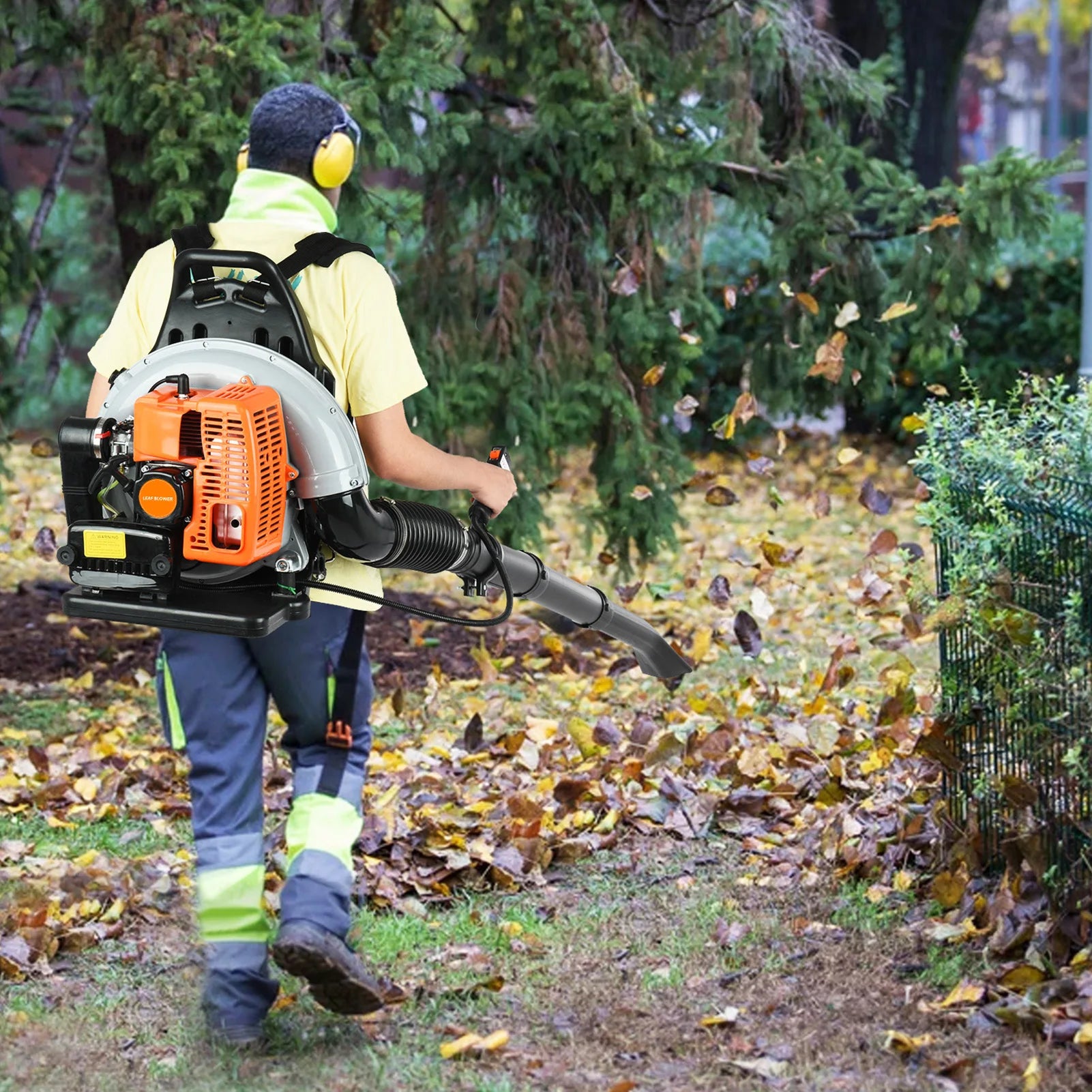 Gas Powered Leaf Blower 2-Stroke Engine Air Volume Handheld Blower Powerful Wind Snow Blower for Lawn Garden