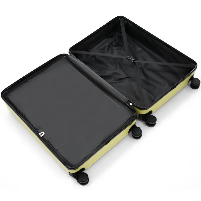 Set 3 Piece Lightweight Durable ABS Suitcases With Spinner Wheels And TSA Lock Carry On Checked Travel Lage Ergonomic Design