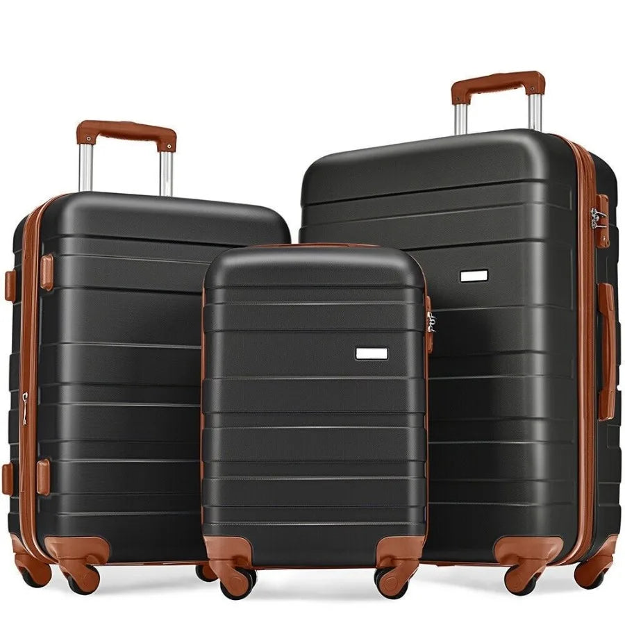 Luggage Sets New Model ABS Hardshell 3pcs Clearance Luggage Hardside Lightweight Durable Suitcase sets Spinner Wheels Suitcase