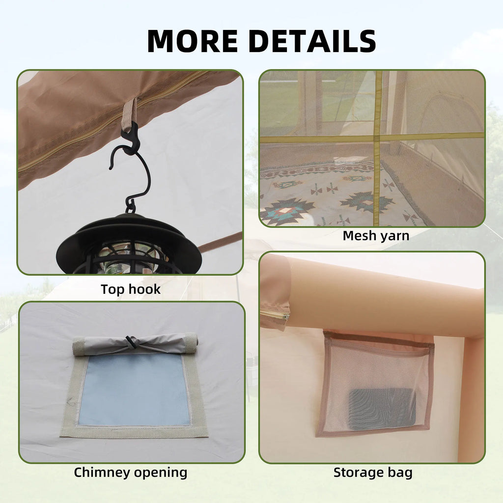 All-Season Inflatable Camping Tent for 4-6 People Heavy-Duty 3000mm Waterproof Instant Setup Air Tent with  Pump  & Storage Bag