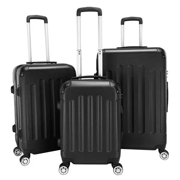 3-in-1 Portable ABS Trolley Case with Ergonomic Design, 20"/24"/28" Lightweight Luggage for Travel