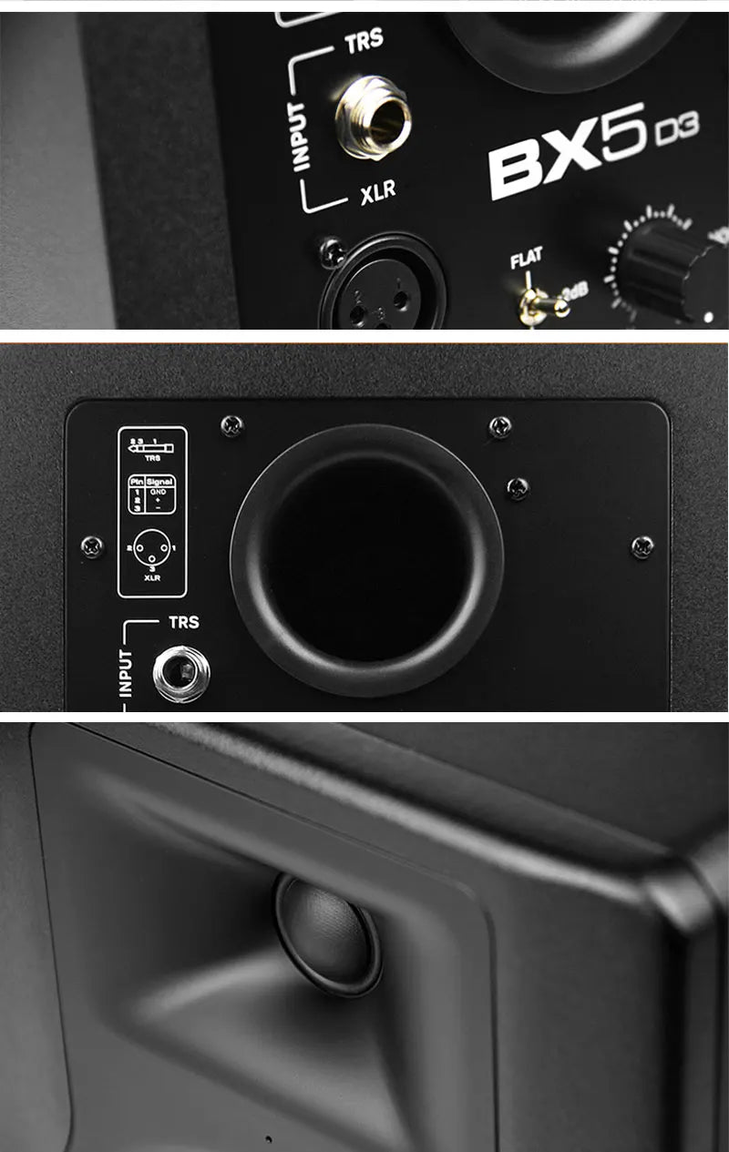 5 Inch Active Speaker100W Monitor Speakers 52Hz-35kHz HiFi Audio 3-Way Sound Box XLR TRS TS For Home Theater DJ Studio Stage