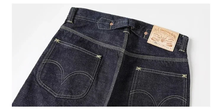 Non Stock 1936 Model Cowboy Selvedge Denim Jeans 36101B Amekaji Cinch Back Men Pants