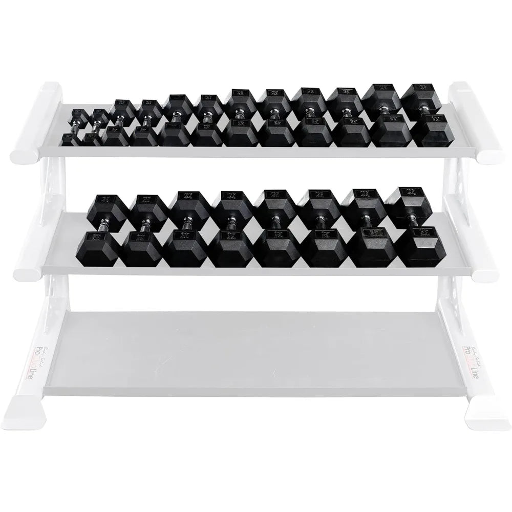 Rubber-Coated Hexagonal Dumbbells for Men and Women - Strength Training and Body Building Hand Weights