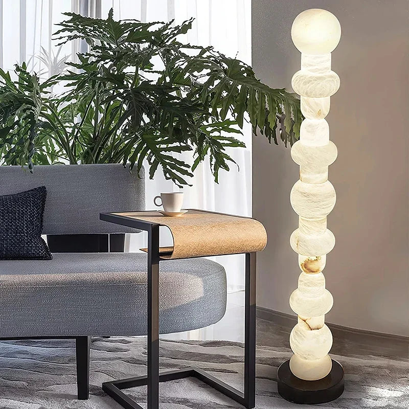 Nordic Art Floor Lamp Room Decoration Light Living Room Bedroom Marble Standing Lamp Restaurant Dimmable Mood Light Led Lighting