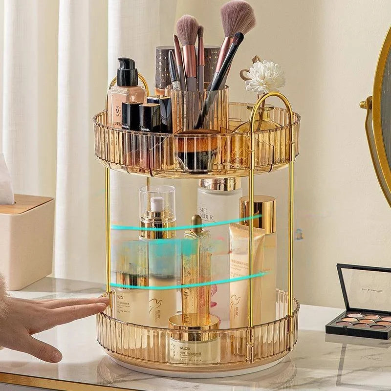 Luxury Rotating eup Storage Ra Perfume Cosmetic Organizer elf for Batoom Kitchen Desktop Skin Care Products Holder