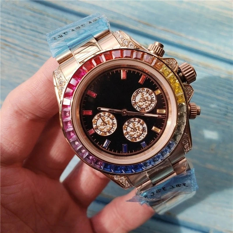 2025 AAA Grade High Quality Mens Watch Full Stainless Steel Automatic Mechanical Movement Multi Function Luxury Wristwatch Top