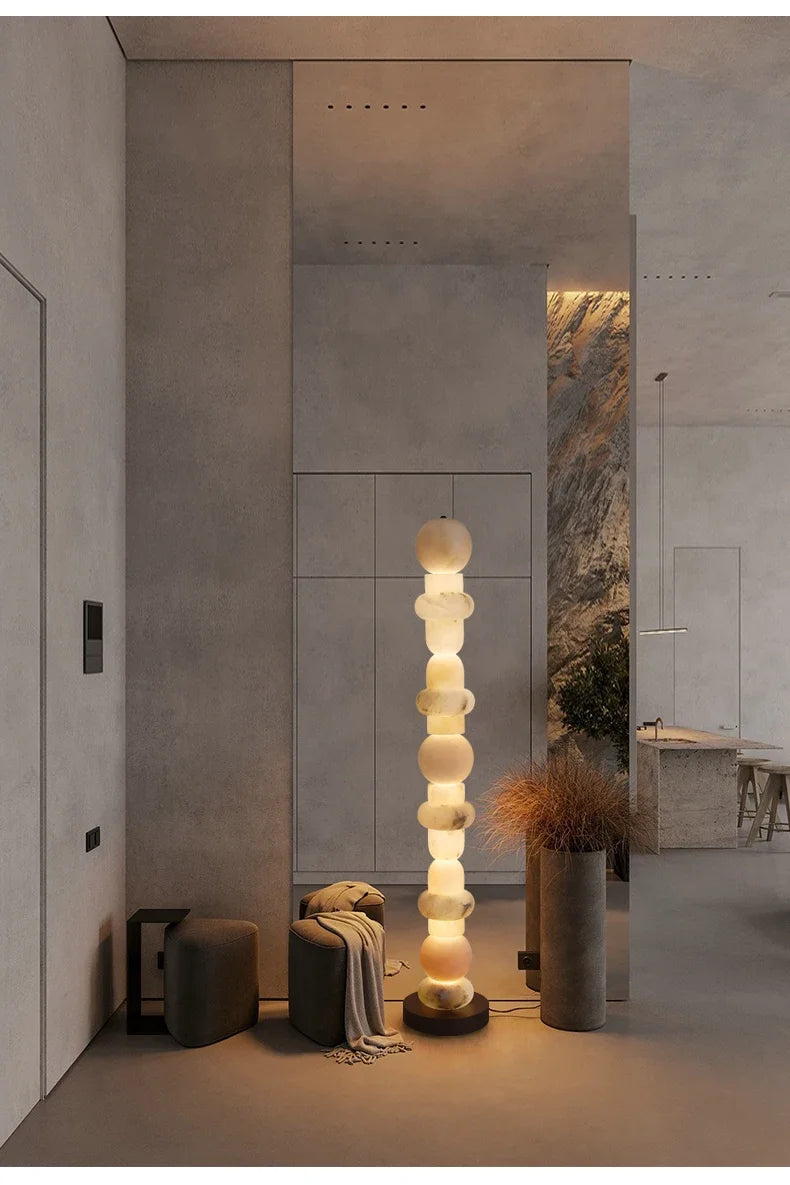 Nordic Art Floor Lamp Room Decoration Light Living Room Bedroom Marble Standing Lamp Restaurant Dimmable Mood Light Led Lighting