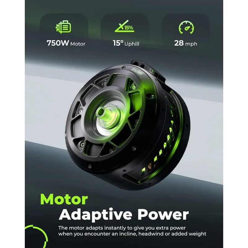 M60 Electric Bike for Adults 750W 28mph Ebike with 48V 13Ah Removable Battery, USB Charging Port, 7 Speed Gearshift, 2