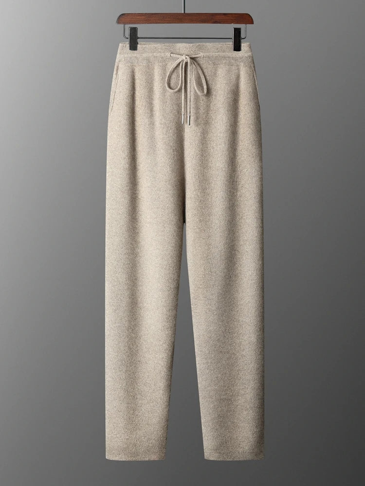 Men' 100% Cashmere Sweater Coat Cashmere Pants Suit Autumn Winter Thick Soft Warm Cashmere Knitwear Smart Casual Cashmere Suit