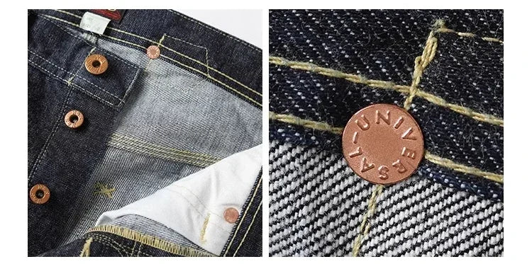 Non Stock 1936 Model Cowboy Selvedge Denim Jeans 36101B Amekaji Cinch Back Men Pants