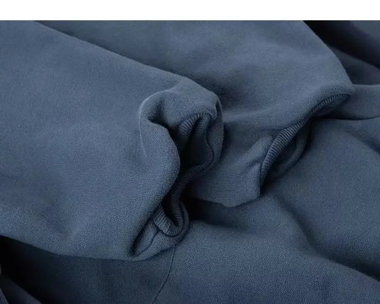 European style wide round tie pocket hoodie neutral Gothic street trend multi color fashion oversized hoodie hoodie streetwear