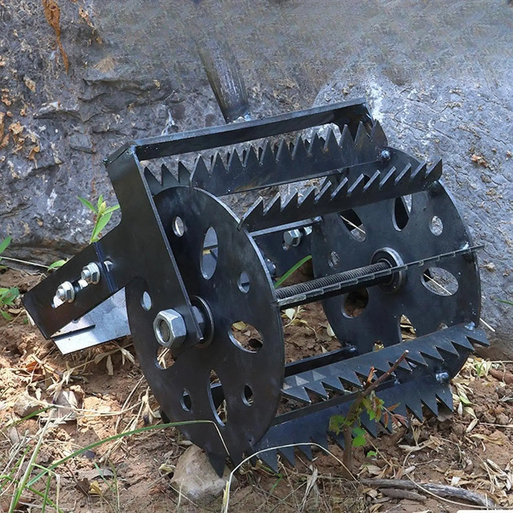 Weeds Roller, Manual Weeder Tool Rolling Lawn Aerator Weeds Removal Tool for Farm