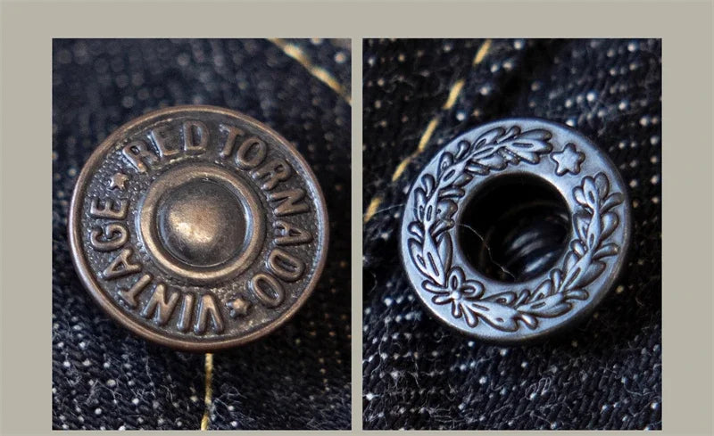 Red Tornado Lot 601B Black Jeans Straight Fit 14.5oz Selvedge Denim Pants Rinsed