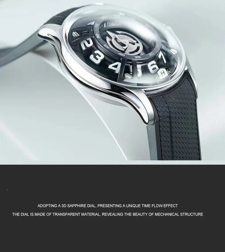 OBLVLO men's mechanical watches, automatic winding mechanical watches, novel and creative men's watches, men's timepieces, uniqu