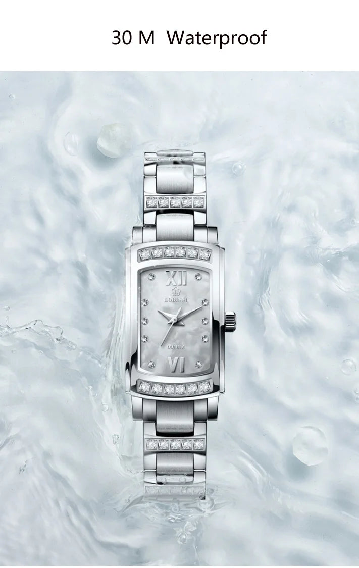 Switzerland Luxury Brand LOBINNI Ultra-thin Japan Quartz Women‘s Watches Fashion Diamond Relogio Feminino Waterproof Clock L8014