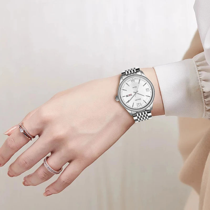 Deesio Women's Watch N92 Fashion Classics Bussiness Quartz Watches Steel Band Waterproof 30m Wristwatch Luxury Accessories Women