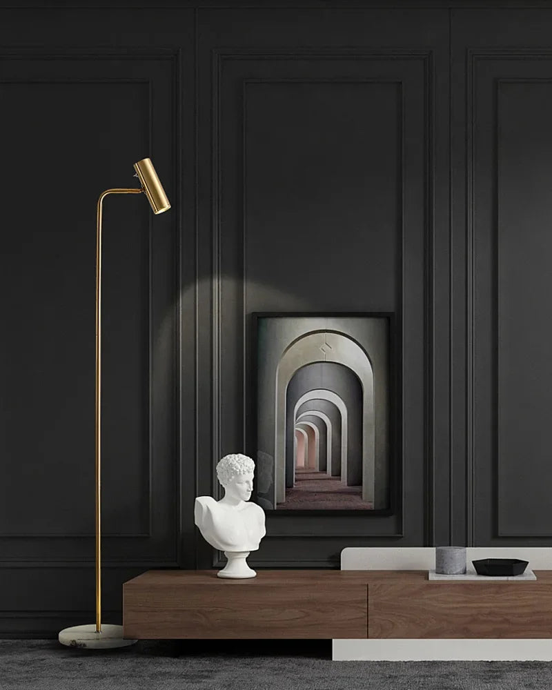 Modern LED Dimmable Floor Lamp Gold/Black/White Minimalist Foyer Bedroom Office Vertical Floor Light Home Decor Light Fixtures