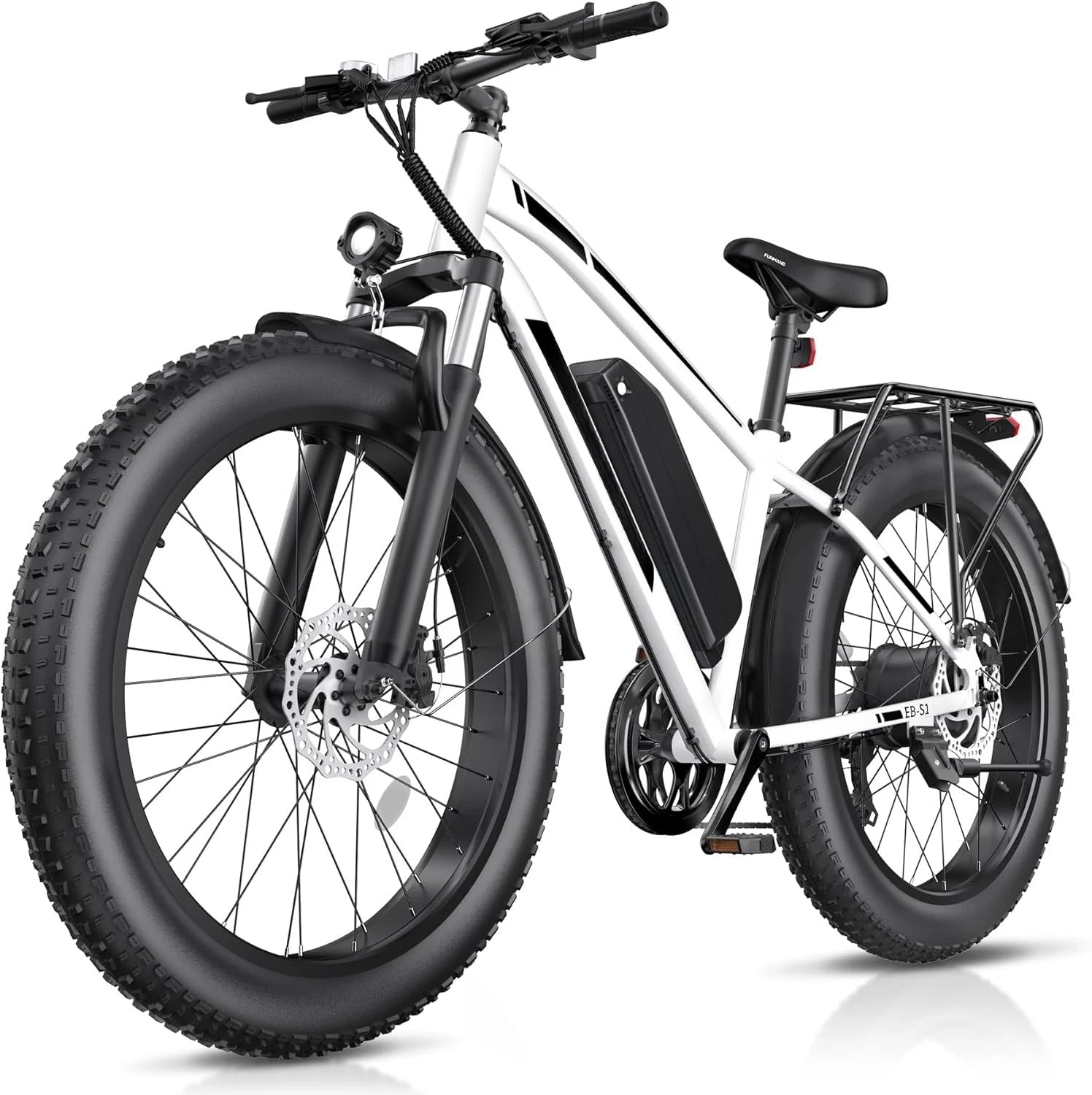 Electric Bike for Adults, Peak 1000W Ebike, 25MPH 60Miles Electric Mountain Bike, 26" Fat Tire Electric Bicycle with 48V 13AH