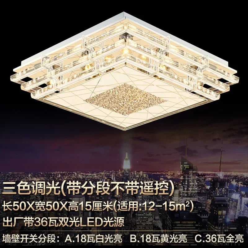 2025Crystal LED Ceiling Chandelier Living Room Decor Gold Lustre Luxury Lighting Dining Bedroom Island Light Indoor Ceiling Lamp