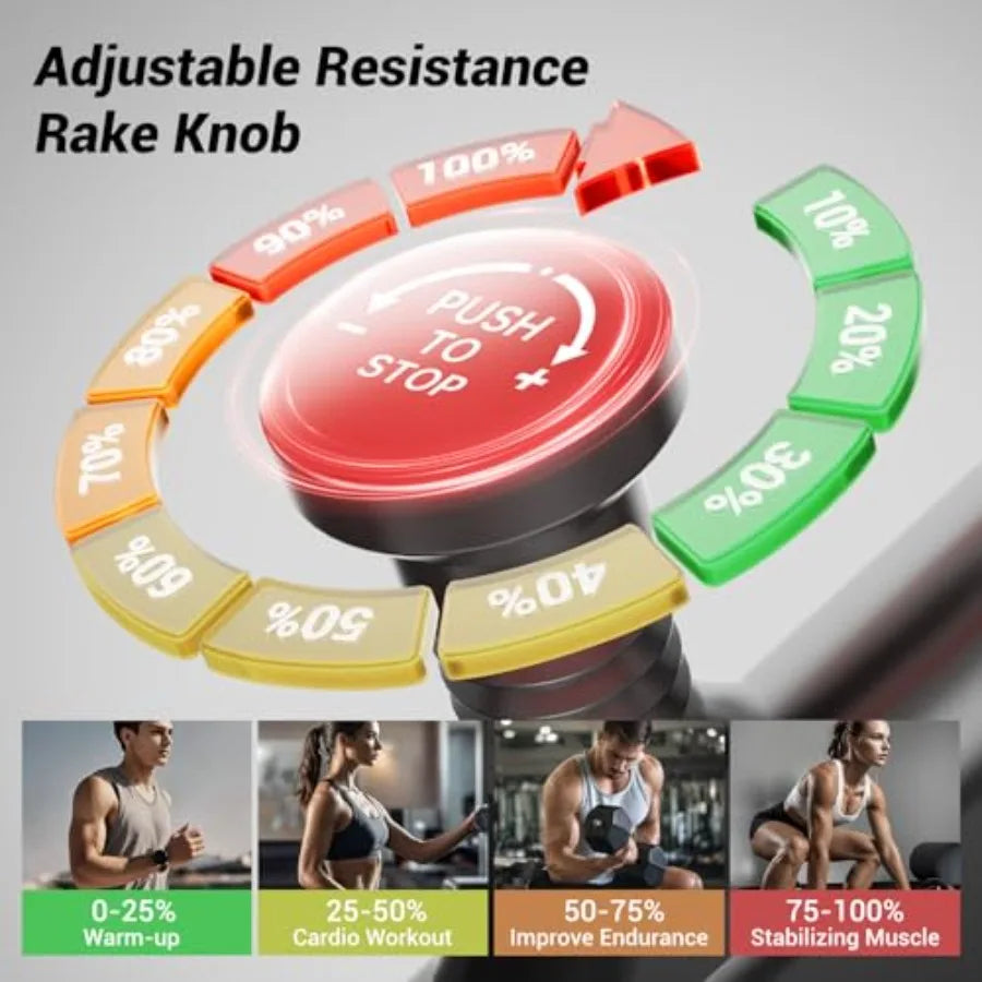 Exercise Bike Stationary Bikes for Home 300 LBS Capacity Workout Bike with Silent Belt Drive Indoor Cycling Bike with Extra Com