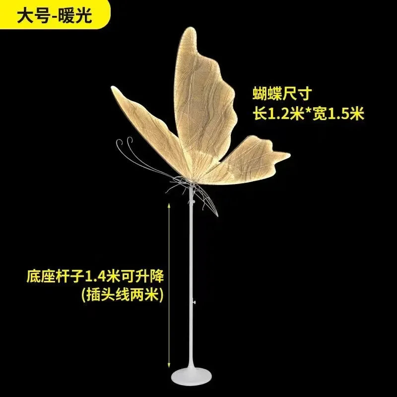 Wedding Ceiling Light Butterflies LED Lace Lamp Romantic Creative Hanging Butterfly Road Load Walkway on Party Stage Lights.