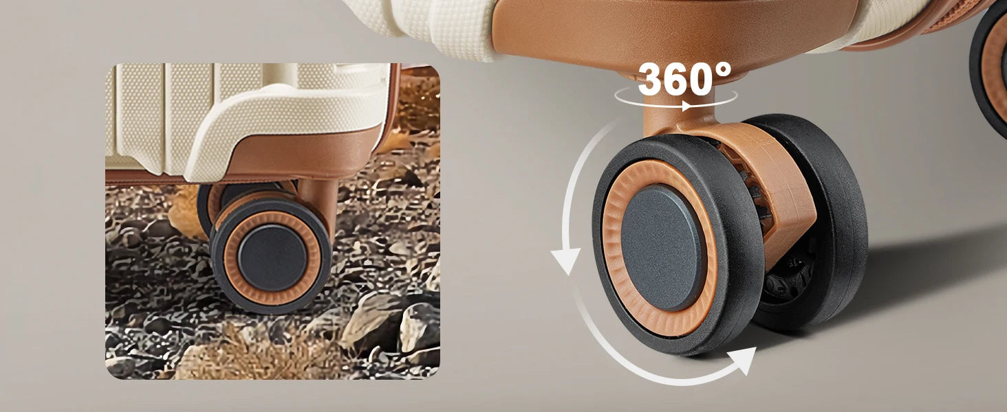 PP Hard Shell Lightweight Durable Luggage Sets, Travel Suitcase with Duffel Bag and Toiletry Bag, TSA Lock, Spinner Wheels