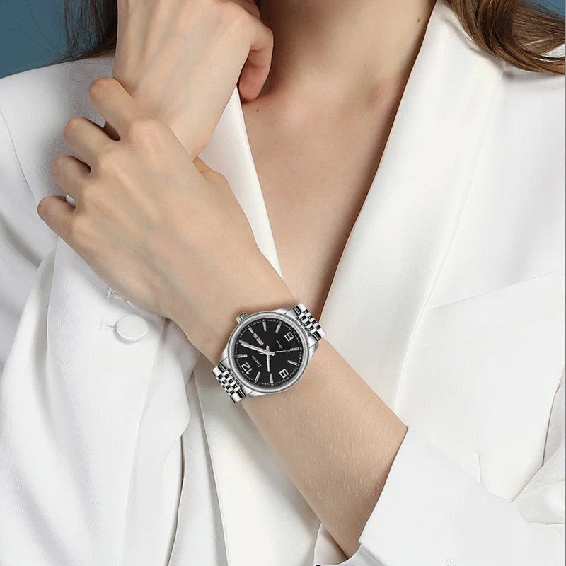 Deesio Women's Watch N92 Fashion Classics Bussiness Quartz Watches Steel Band Waterproof 30m Wristwatch Luxury Accessories Women