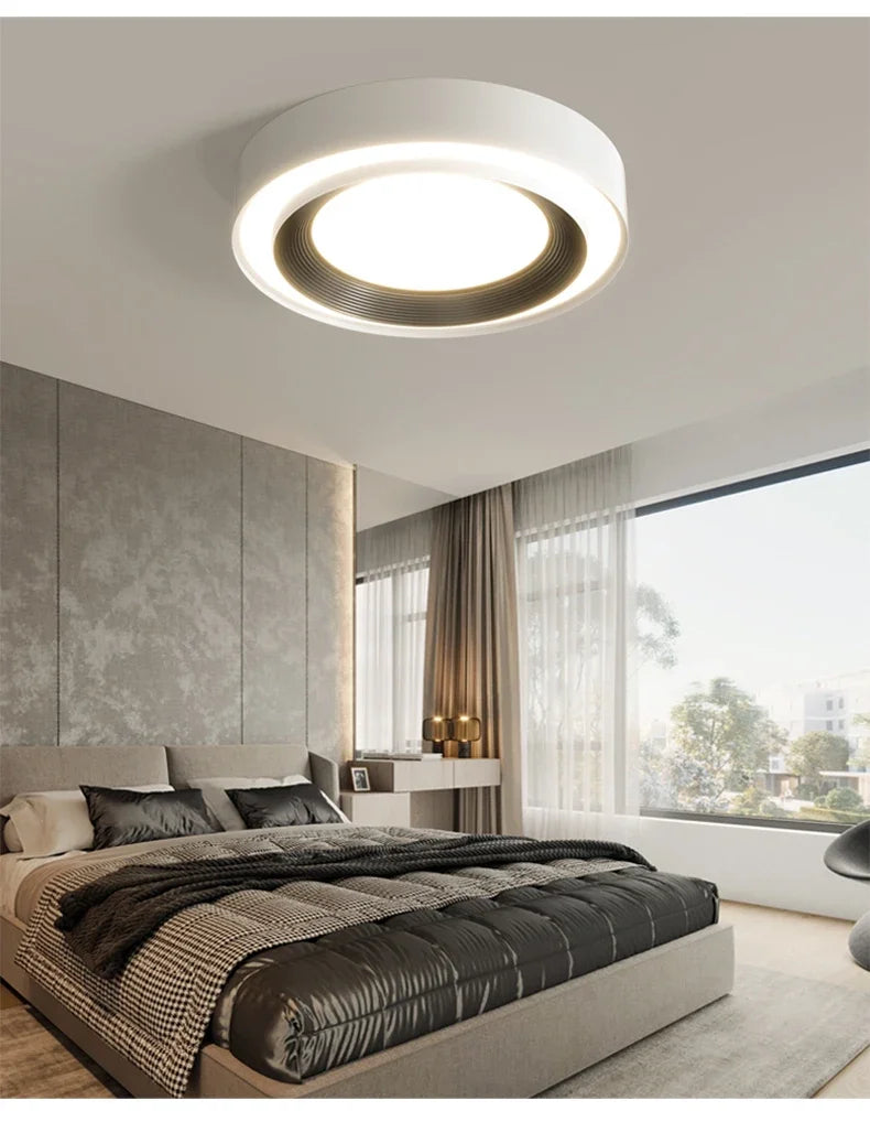 Modern LED Ceiling Lights Square Circular Shape Dimmable Ceiling Lamps Bedroom Balcony Aisle Home Indoor Lighting Ceiling Lights