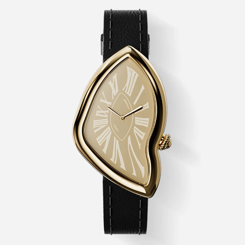 CRONUSART Women Quartz Watch 28mm*46mm Luxury Ladies Wristwatch Irregular Case Crystal Mirror Thickness 8.1mm