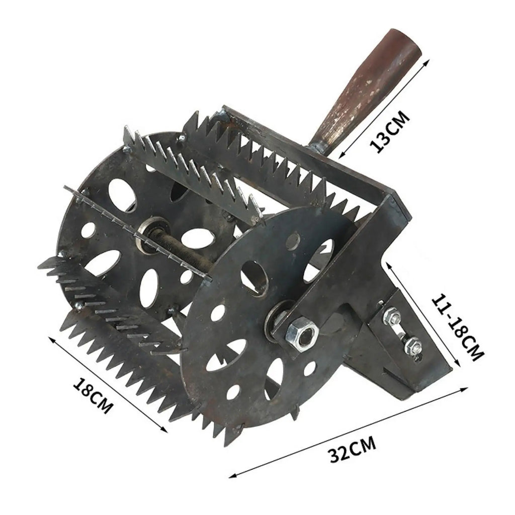 Weeds Roller, Manual Weeder Tool Rolling Lawn Aerator Weeds Removal Tool for Farm