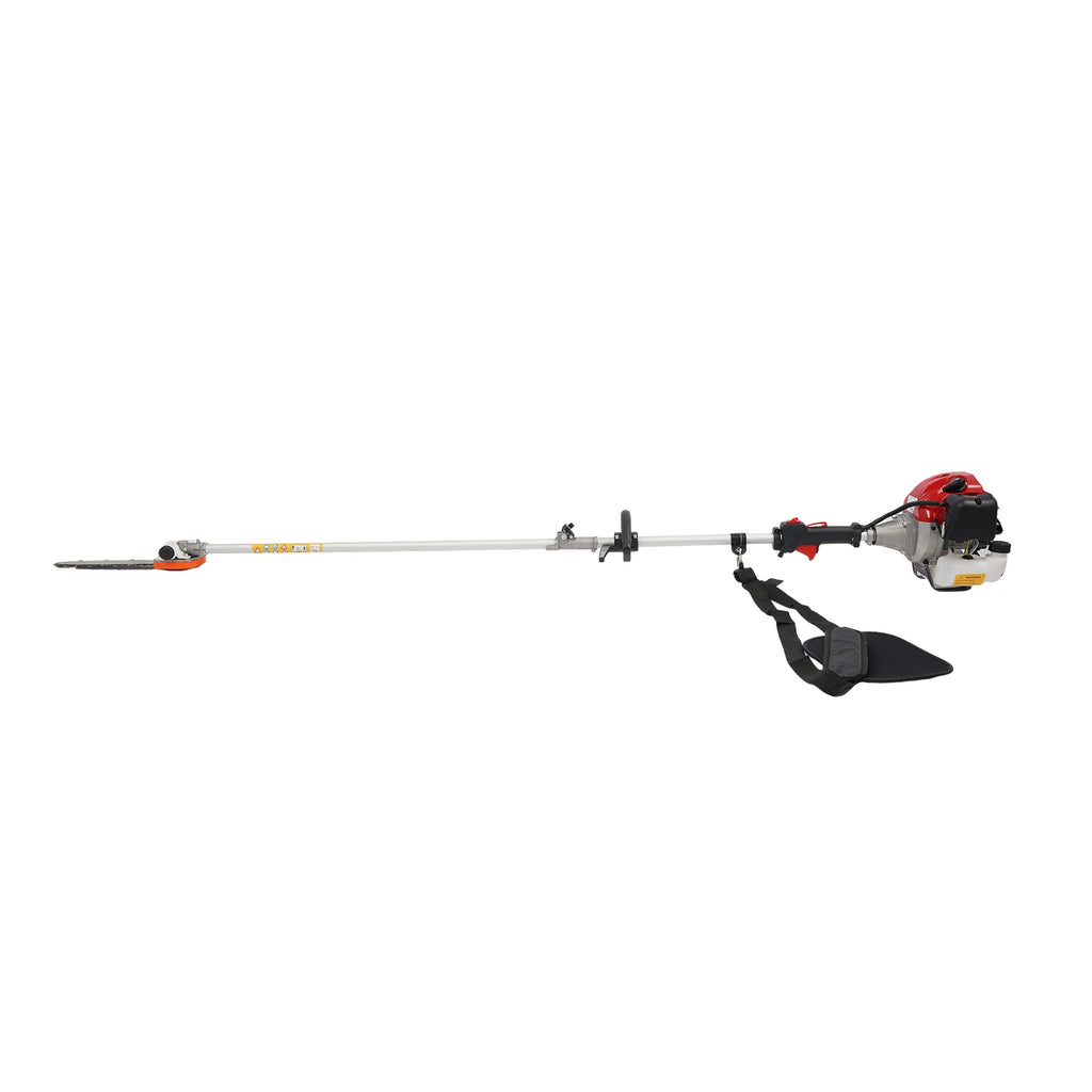 2-Stroke Garden Trimmer with Adjustable Pole – Efficient Trimming, Manganese Steel Chain, 1.25kw Power