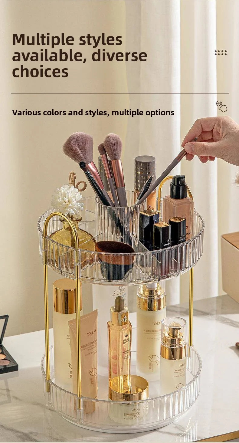 Luxury Rotating eup Storage Ra Perfume Cosmetic Organizer elf for Batoom Kitchen Desktop Skin Care Products Holder