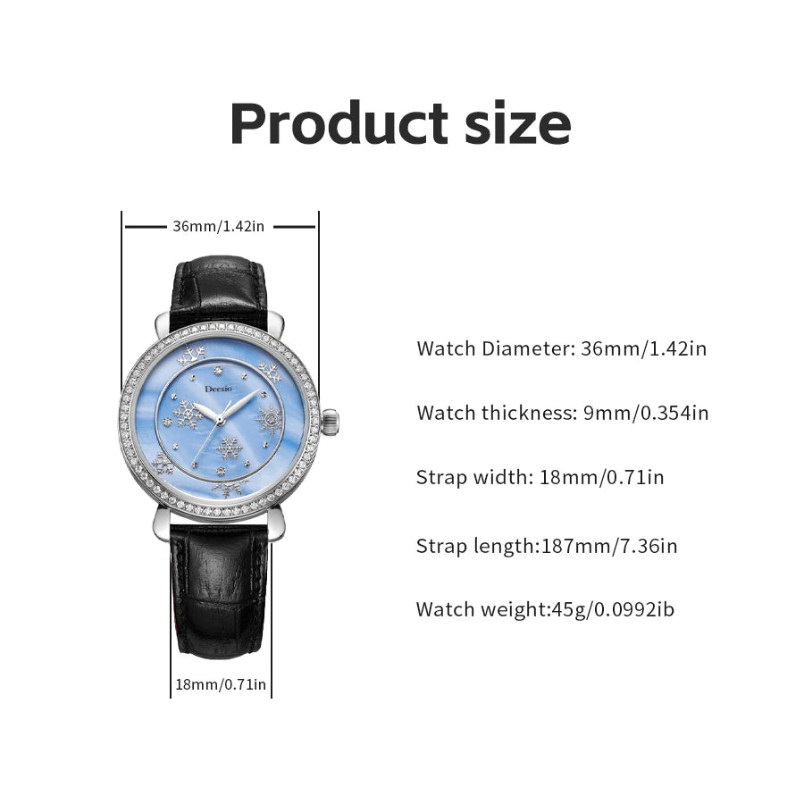Deesio Original Design Watch Woman E2010 30m Waterproof Trend Quartz Wristwatch Fashion Luxury Band Women's Wristwatch Clock Y2k