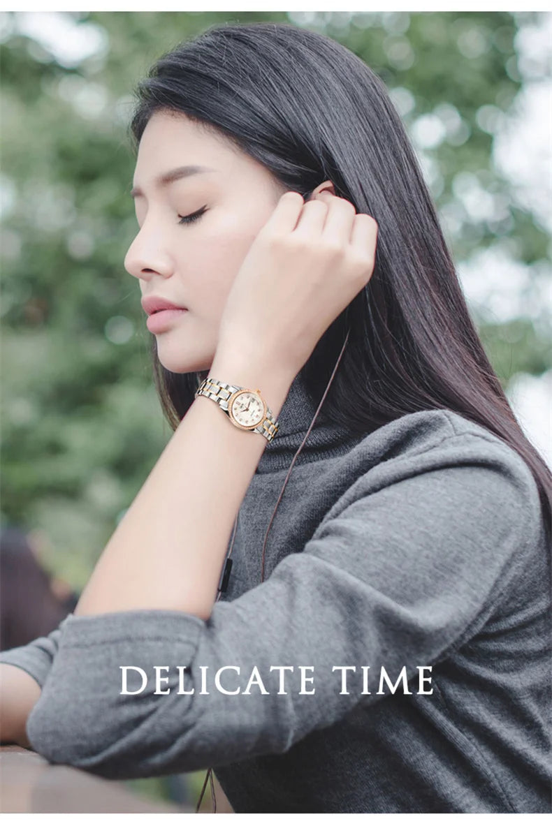 IW Brand Women's Watch Luxury Sapphire Mirror Casual Watches Waterproof Watch Women Fashion Dress Rhinestone WristWatch reloj