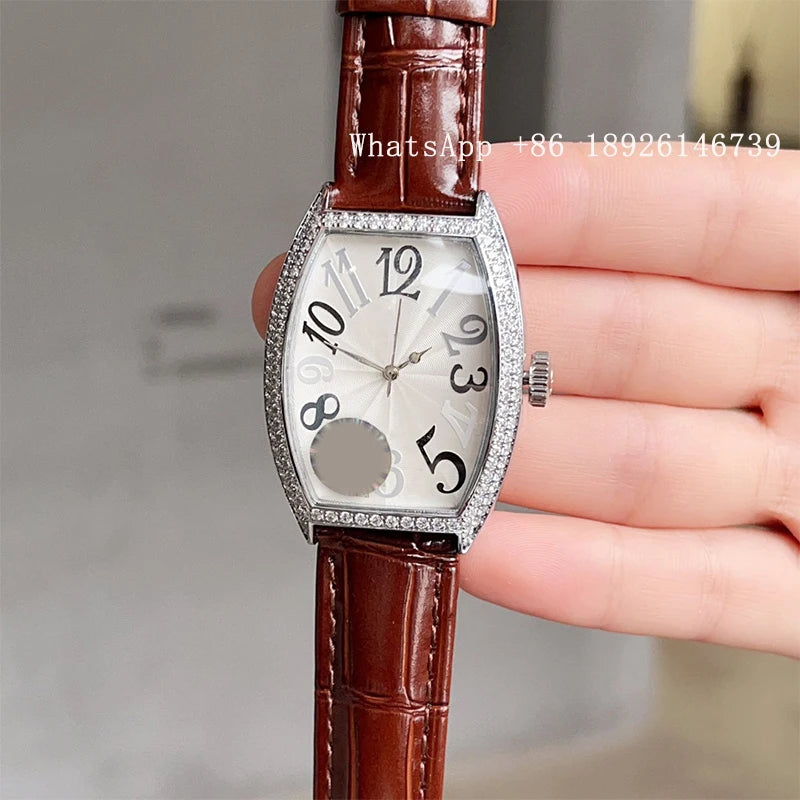 2025 luxury brand watch for lady Tonneau-shaped case quartz movement crafted by Francky Mullery inspiration