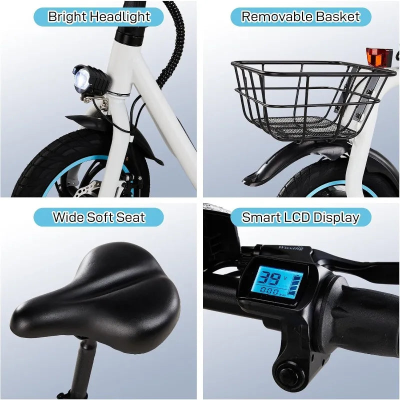 HOME.Electric Scooters for Adults, 25Miles Long Range, 15.5MPH Top Speed, Foldable E-Scooter 450W Motor with 12" Pneumati