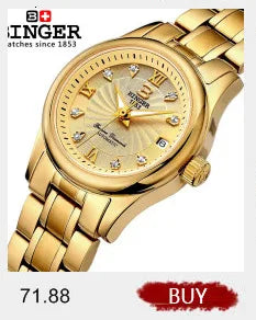 Switzerland Luxury Brand LOBINNI Ultra-thin Japan Quartz Women‘s Watches Fashion Diamond Relogio Feminino Waterproof Clock L8014