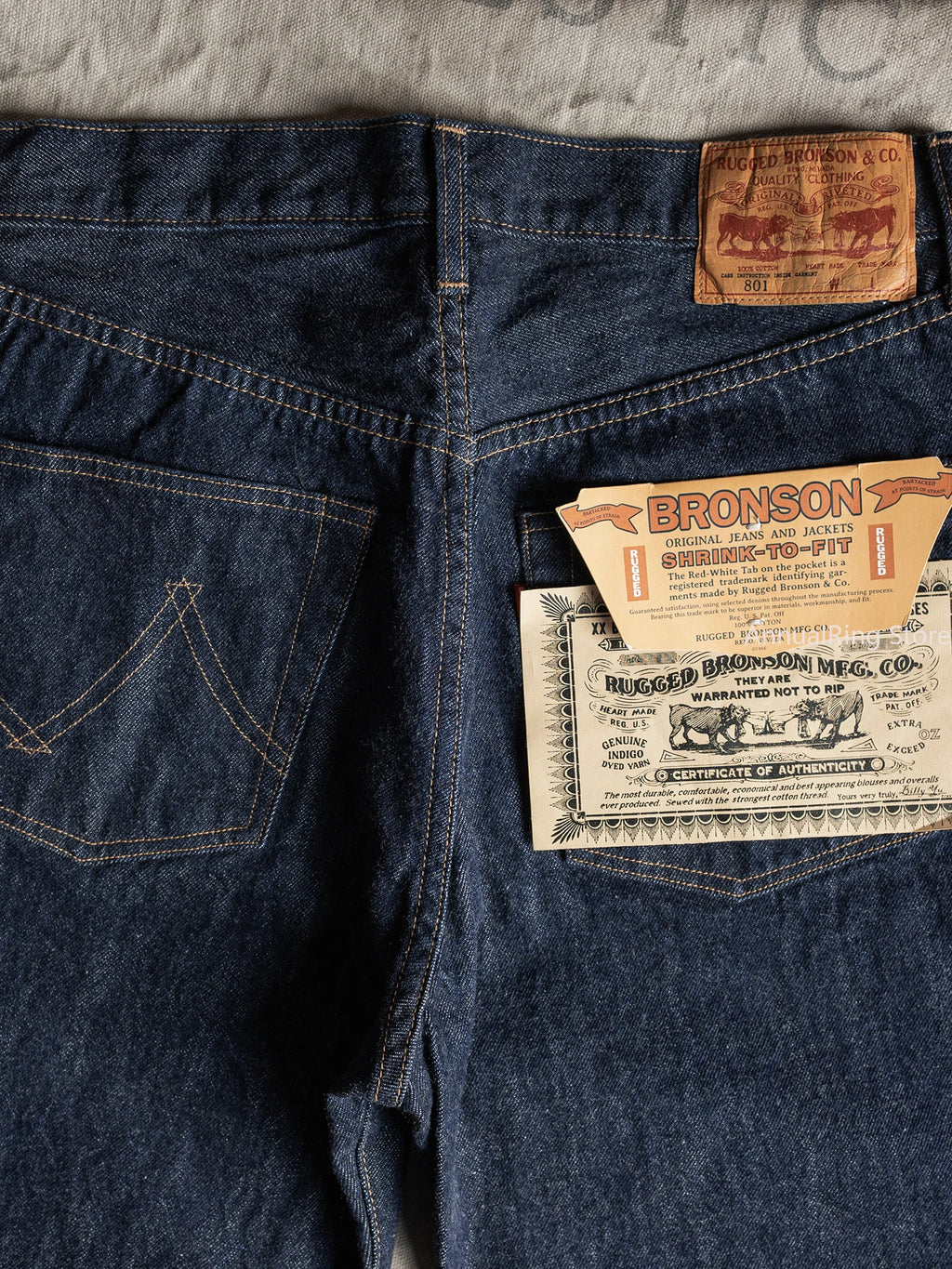 Rugged Bronson 70801XX Selvedge Jeans 1970s Indigo Raw Denim Pants Vintage 501XX
