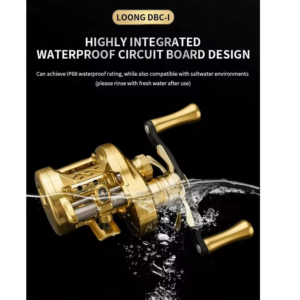 LOONGZE Airlite B50/100/200DBC-I BFS Baitcasting Reel Bait Finesse Fishing Reel All Metal Magnetic Brake System Lightweight