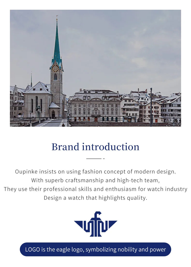 OUPINKE Original Women Watch Ladies Analog Quartz Diamond Wristwatch Stainless Steel Moon Phase 5Bar Waterproof Luxur Brand 3216