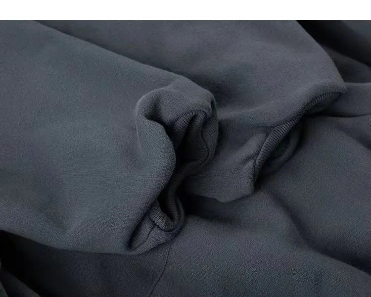 European style wide round tie pocket hoodie neutral Gothic street trend multi color fashion oversized hoodie hoodie streetwear