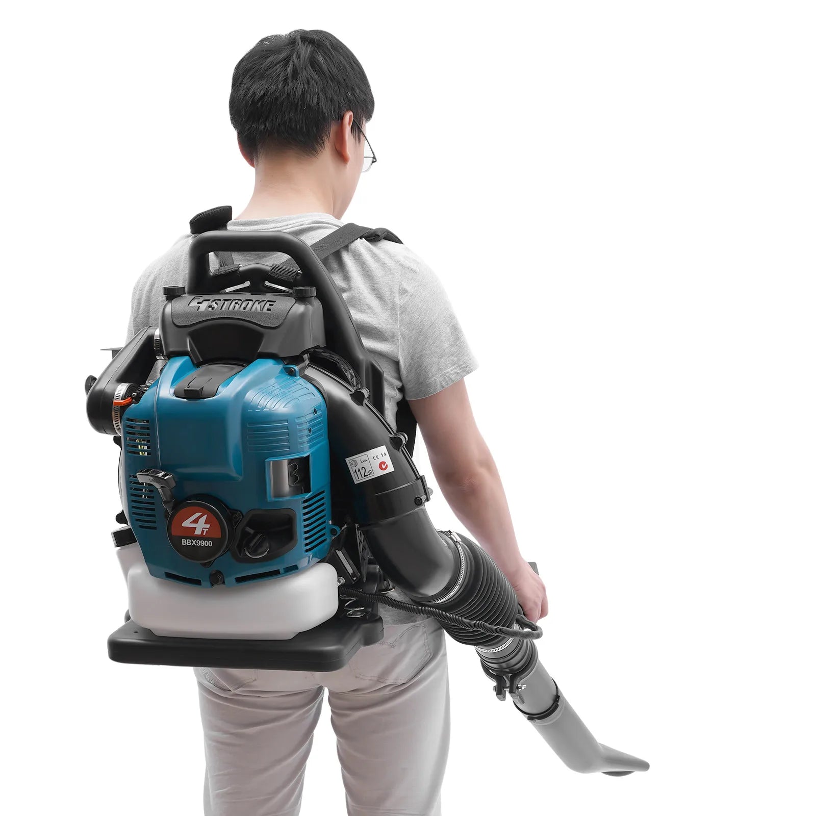 75.6CC  Backpack Leaf Blower, 4 Stroke Gas Powered Leaf Blower, with 498ft ³/s Powerful Blowing, 1.9L Large Fuel Tank