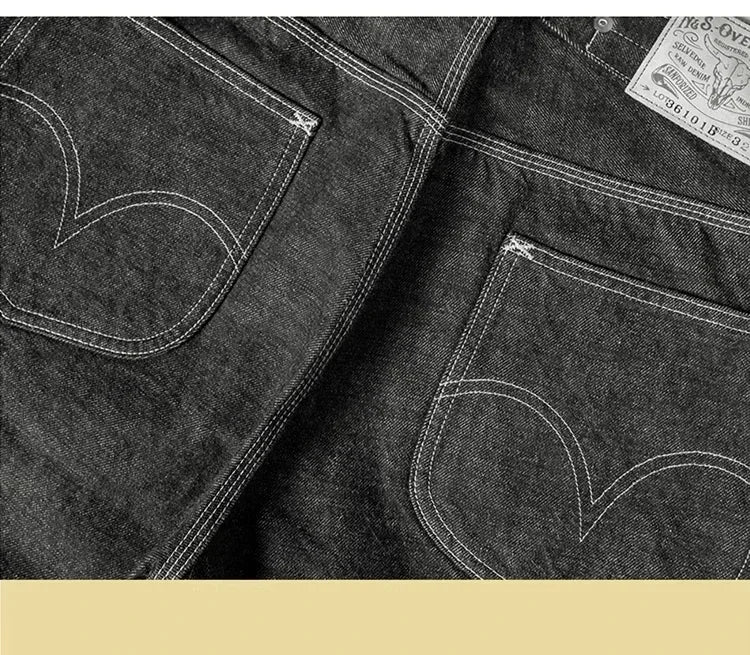 Non Stock 1936 Model Cowboy Selvedge Denim Jeans 36101B Amekaji Cinch Back Men Pants