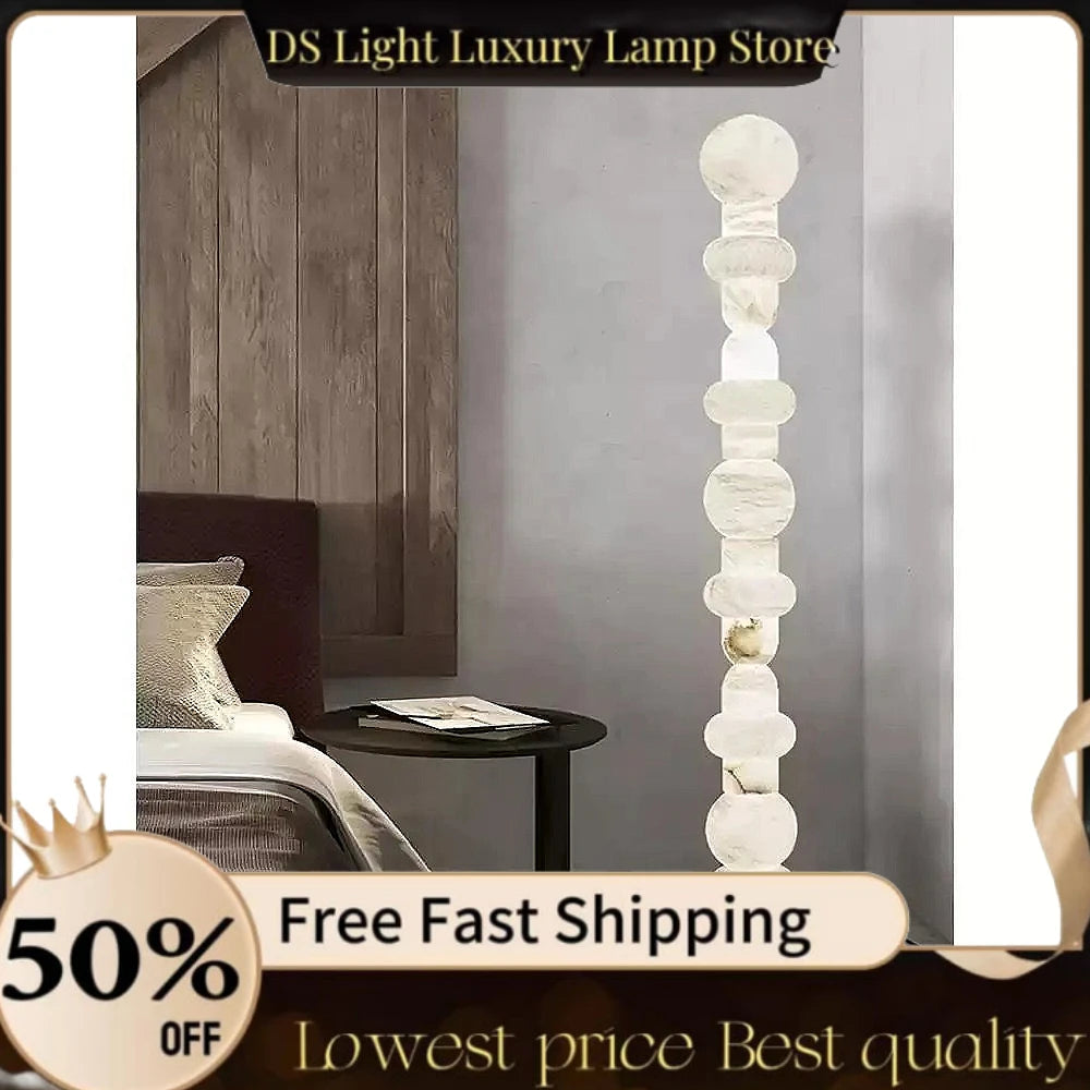 Nordic Art Floor Lamp Room Decoration Light Living Room Bedroom Marble Standing Lamp Restaurant Dimmable Mood Light Led Lighting