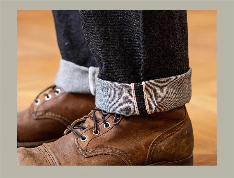 Red Tornado Lot 601B Black Jeans Straight Fit 14.5oz Selvedge Denim Pants Rinsed