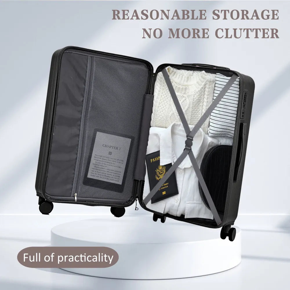 HIFINE TOURIST 20"/24"/28" 3 Pcs/set in ABS Spinner Wheel Luggage Carry on Suitcase Matching Color TSA Combination Lock