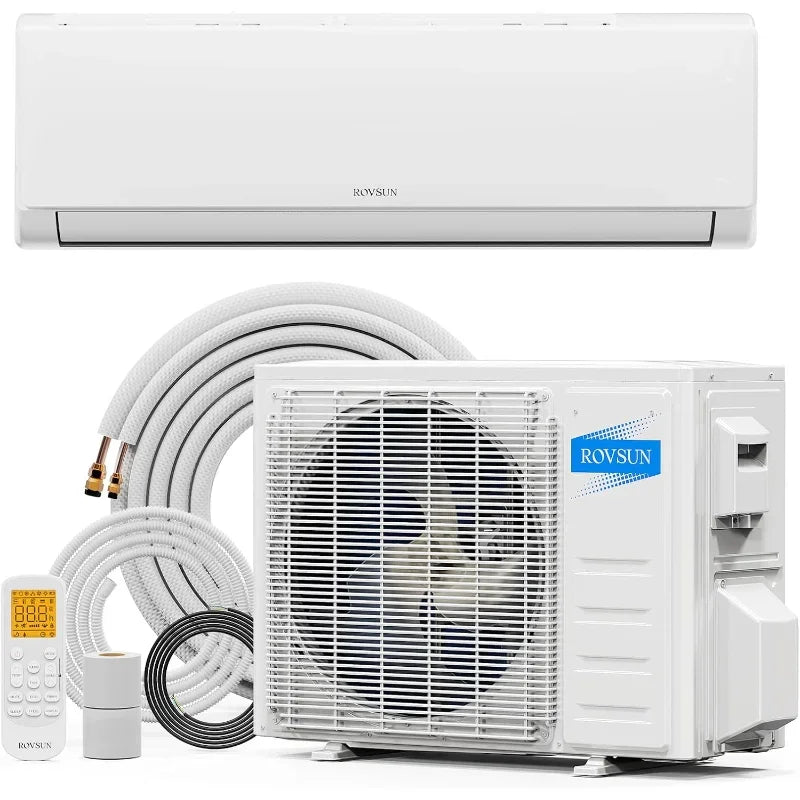 9000 BTU Mini Split AC/Heating System with Inverter, 19 SEER2 Energy Saving 115V Ductless Split-System Air Conditioner