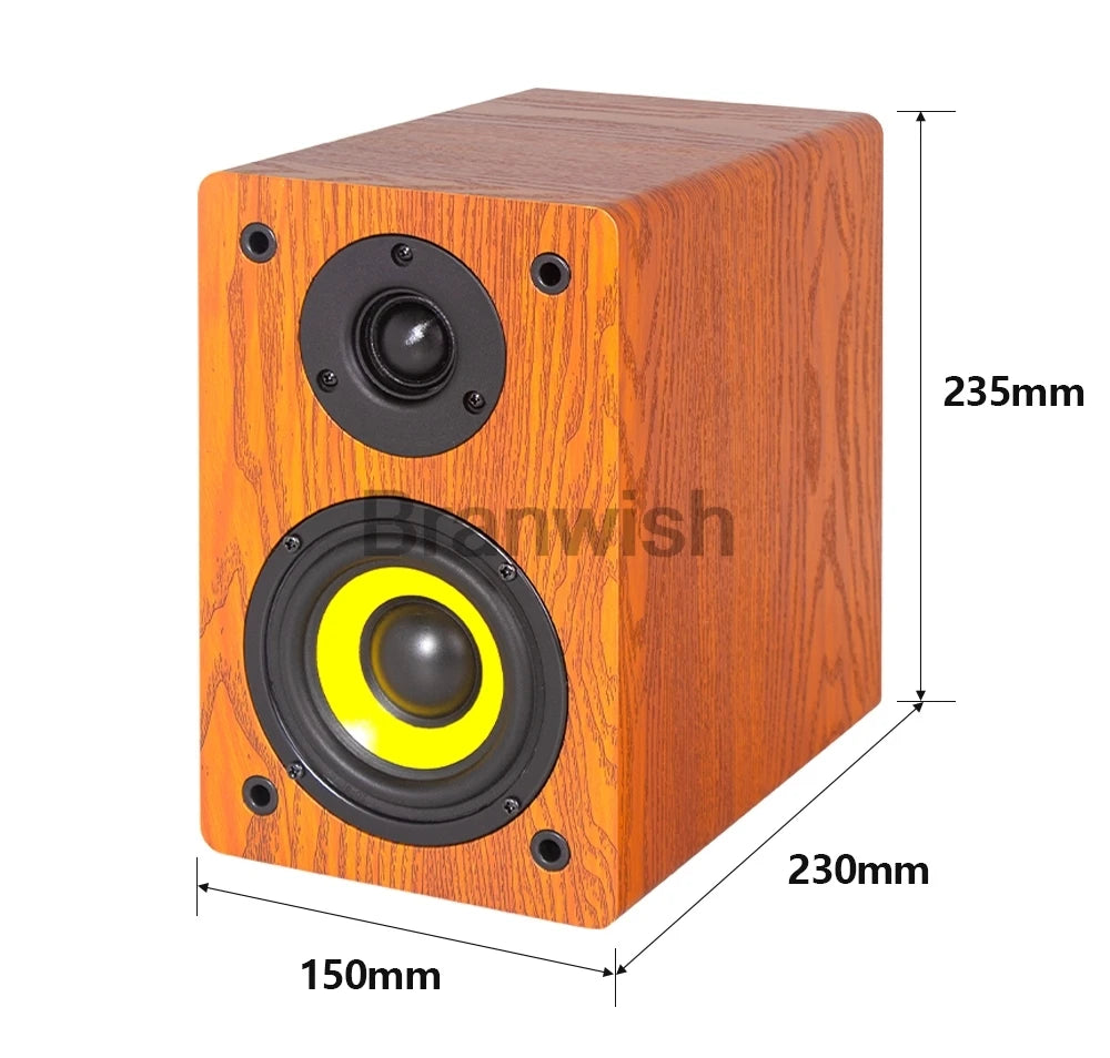 4Inch Passive Sound Box 60W RMS Bookshelf Speaker 2-Way HiFi Audio 89dB Loudspeakers 6Ohm Monitor Speaker For Home Theater DJ