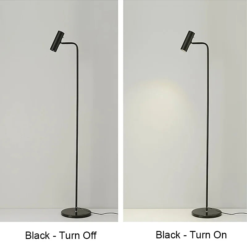 Modern LED Dimmable Floor Lamp Gold/Black/White Minimalist Foyer Bedroom Office Vertical Floor Light Home Decor Light Fixtures